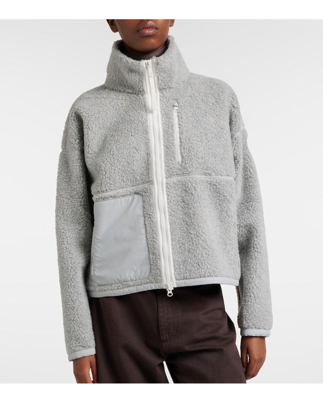 Canada Goose Gray Simcoe Wool-Blend Fleece Jacket