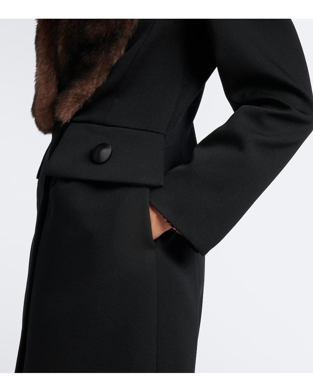 Valentino Garavani Black Virgin Wool Coat