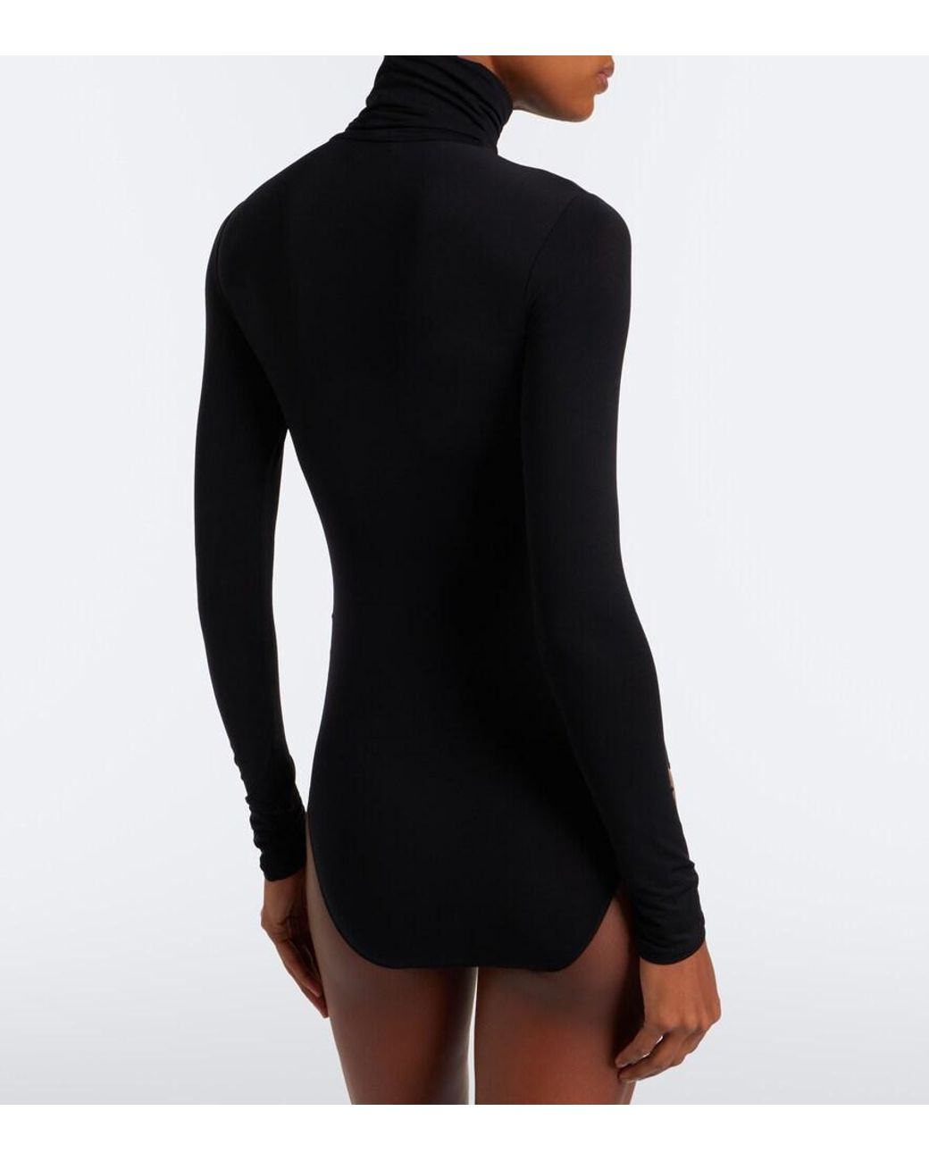 The Row Black Basile Jersey Bodysuit