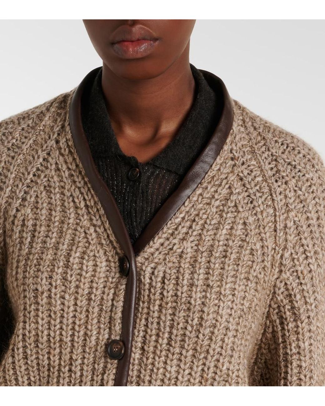 Brunello Cucinelli Brown Cashmere, Mohair, And Wool-Blend Jacket