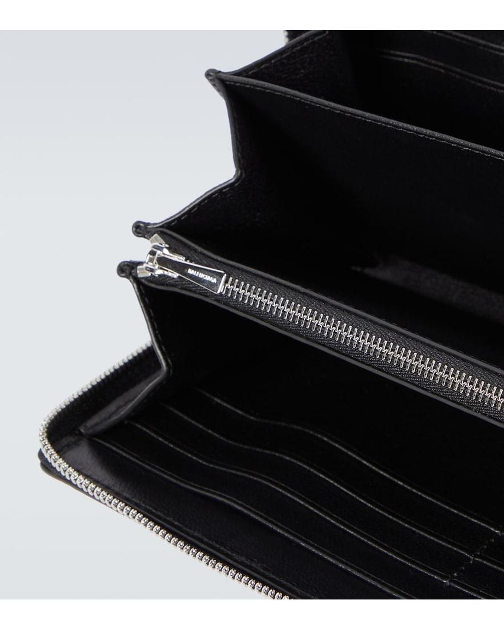 Balenciaga Black Cash Leather Wallet for men