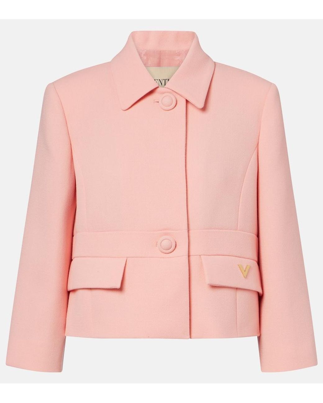 Valentino Pink Vgold Virgin Wool Jacket