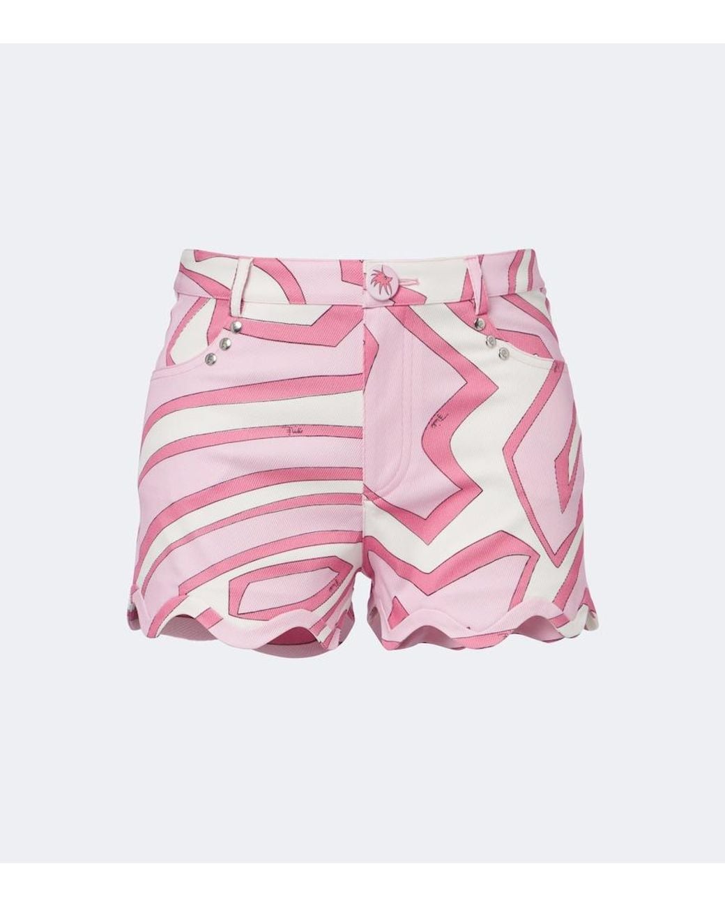 Emilio Pucci Pink Labirinto Cotton-Blend Shorts