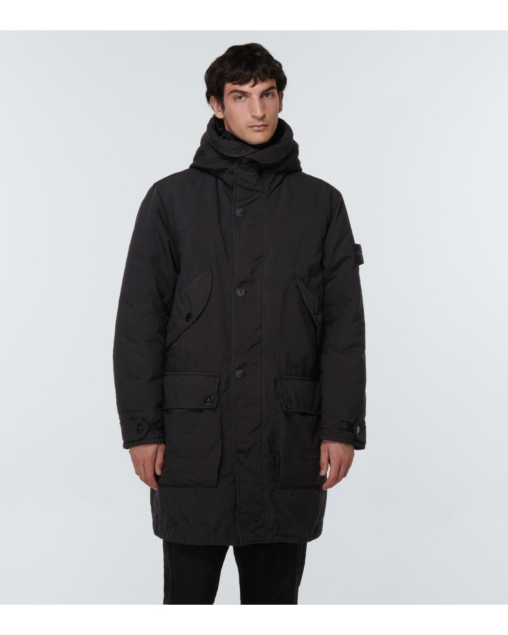 Stone island david tc parka black hotsell