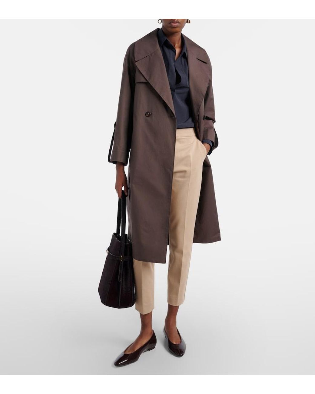 Max Mara Natural Pegno Jersey Cropped Slim Pants