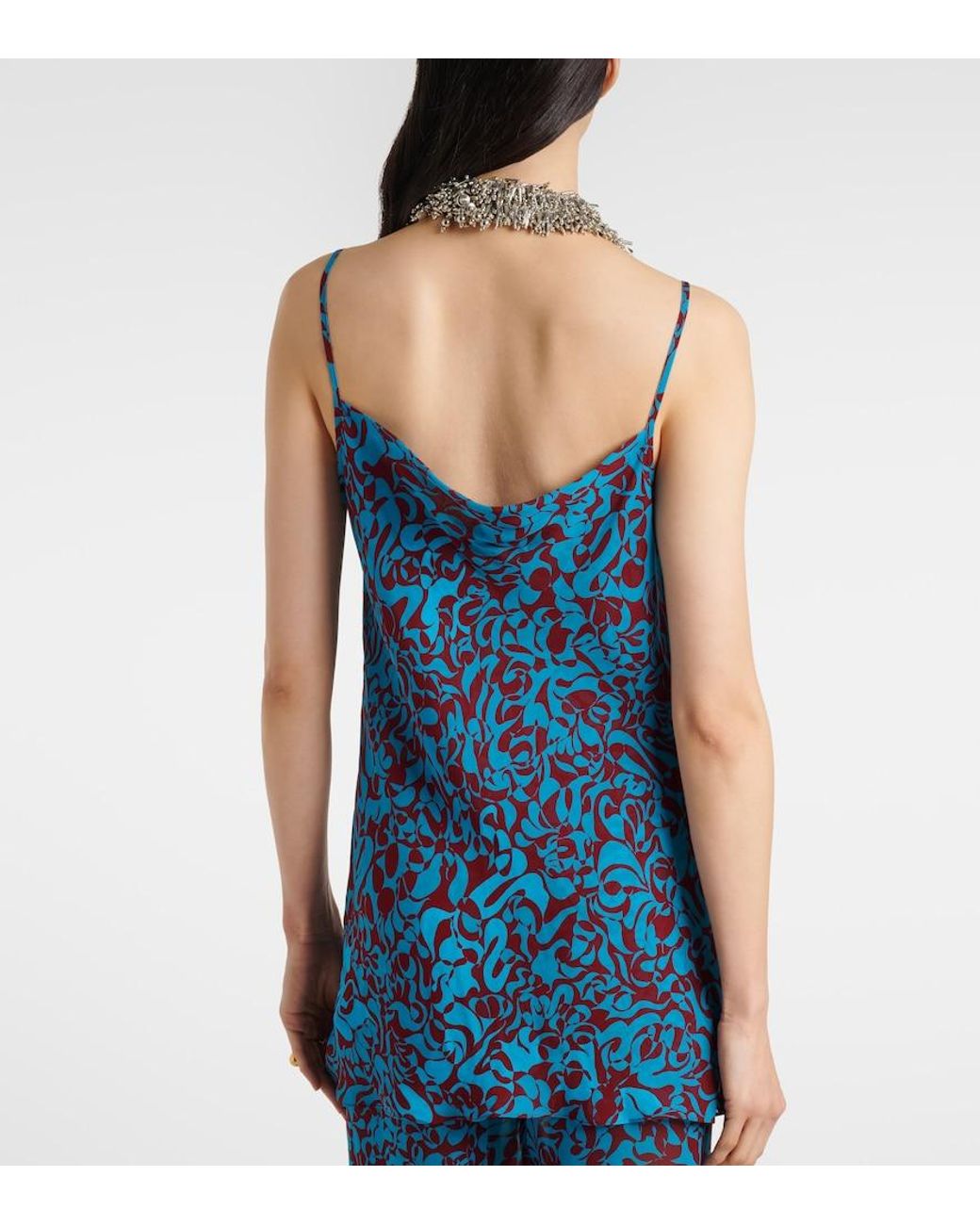 Dries Van Noten Blue Printed Top