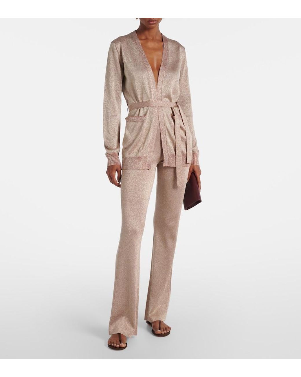 Missoni Pink Lame Flared Pants