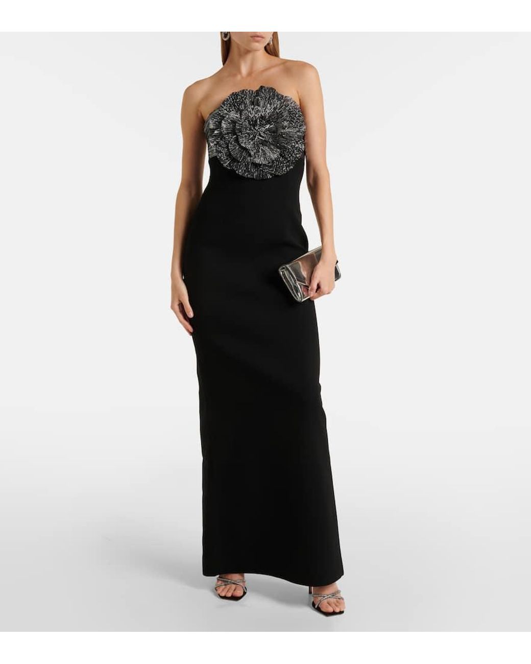 ◆関税込◆【REBECCA VALLANCE】Lumi floral-applique gown Rebecca Vallance Lumi Floral-Applique Gown in Black | Lyst