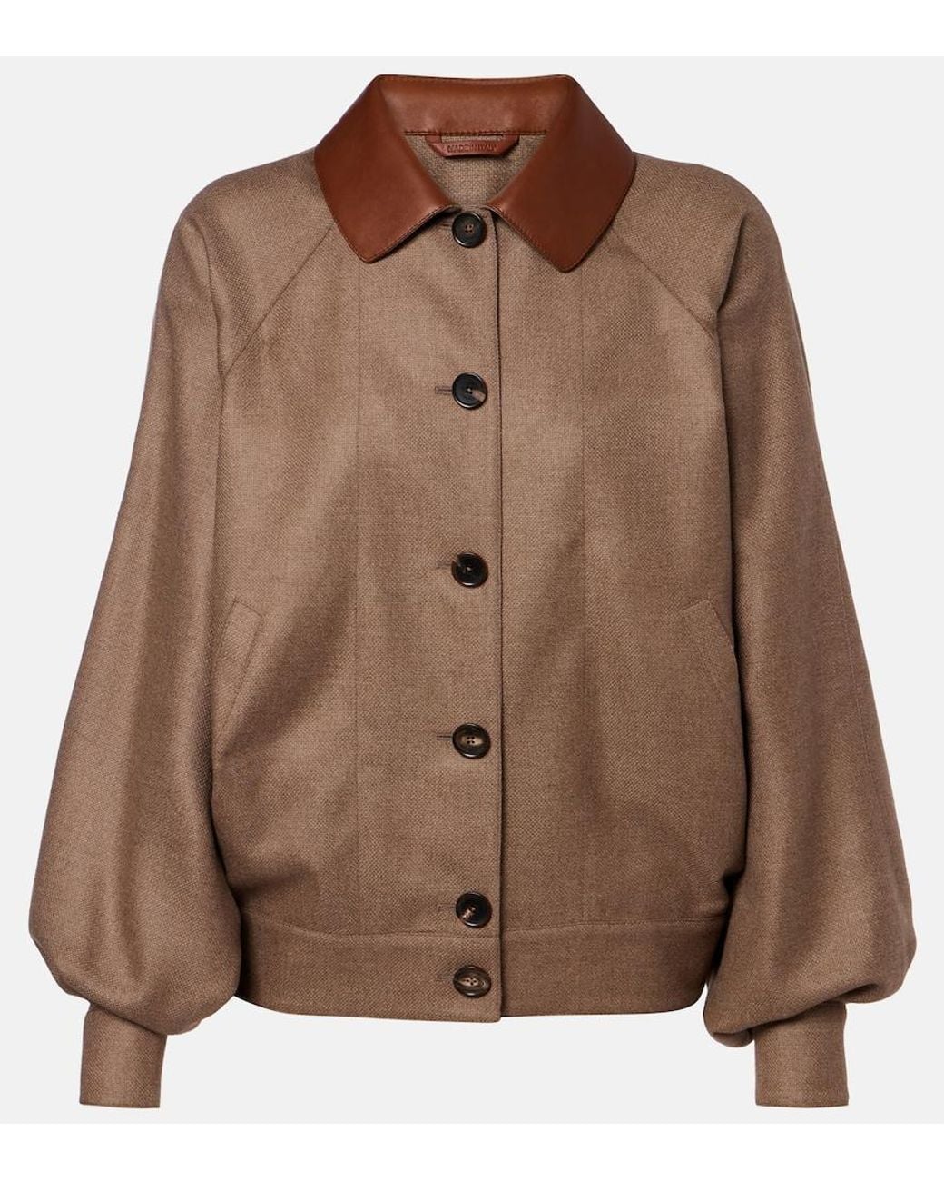 Loro Piana Brown Kiefer Cashmere And Silk Bomber Jacket