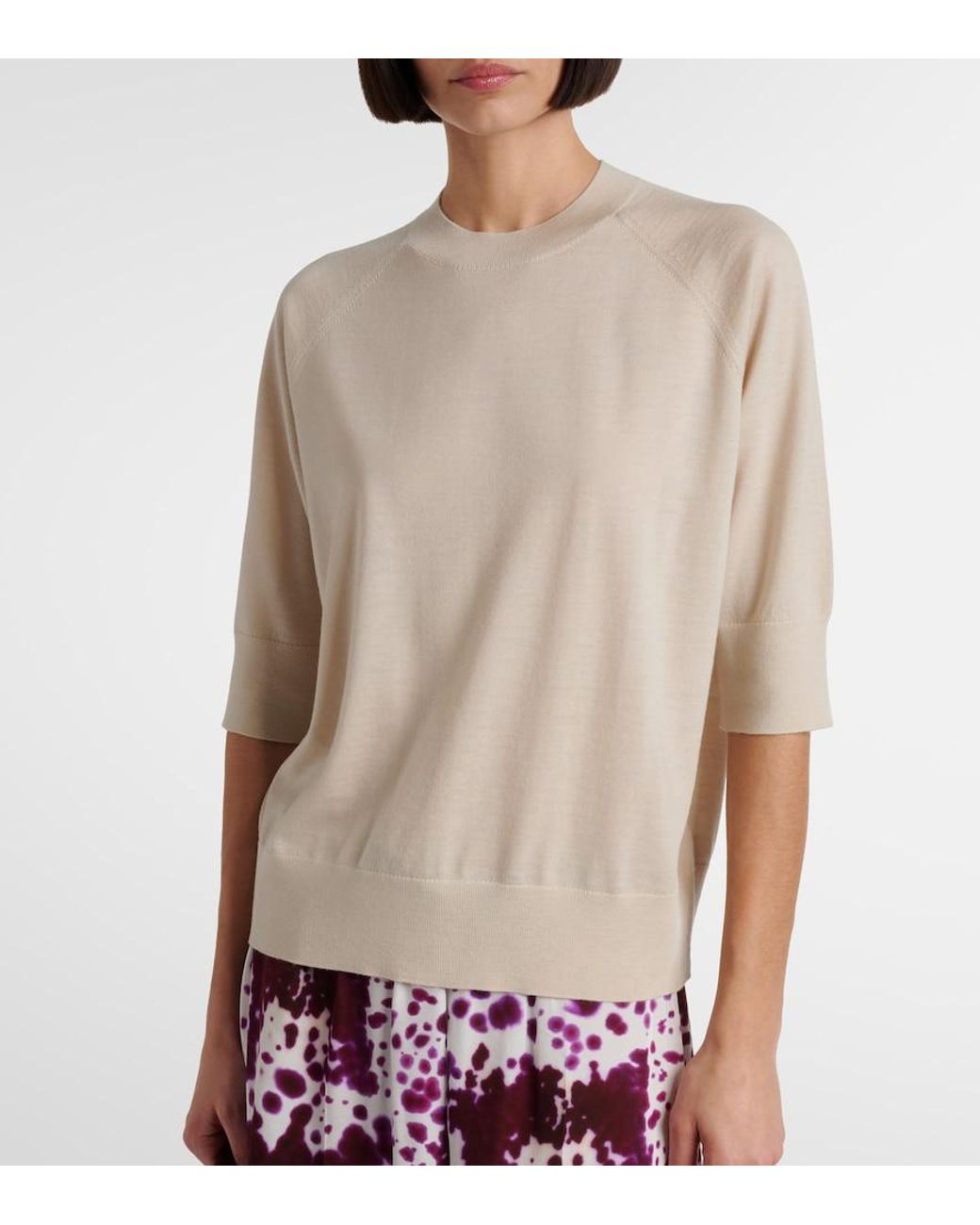 Dries Van Noten Natural Wool Top