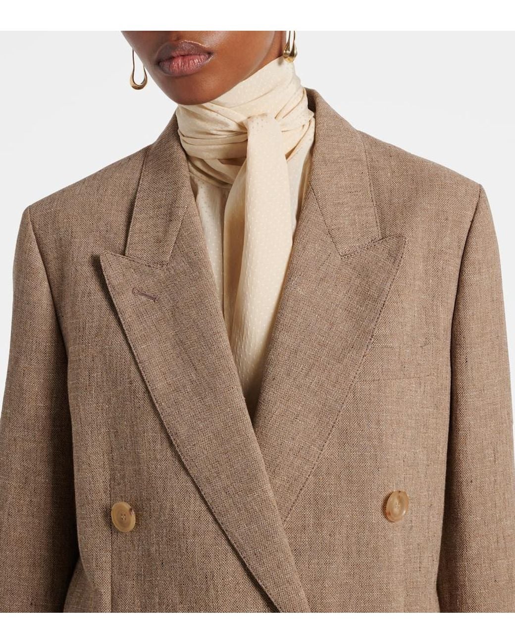 Loro Piana Brown Linen Blazer
