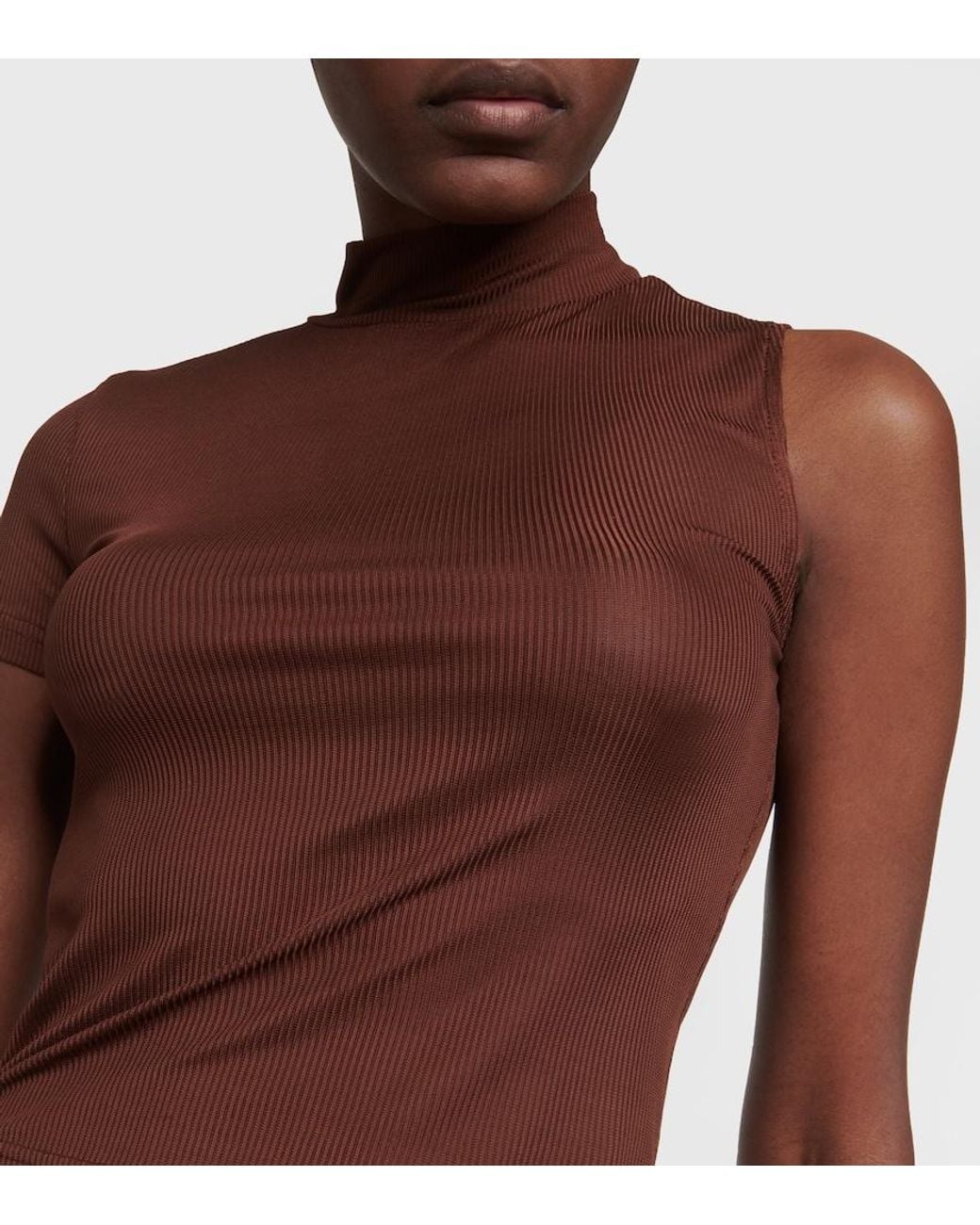 Christopher Esber Brown Fusion Tee Midi Dress