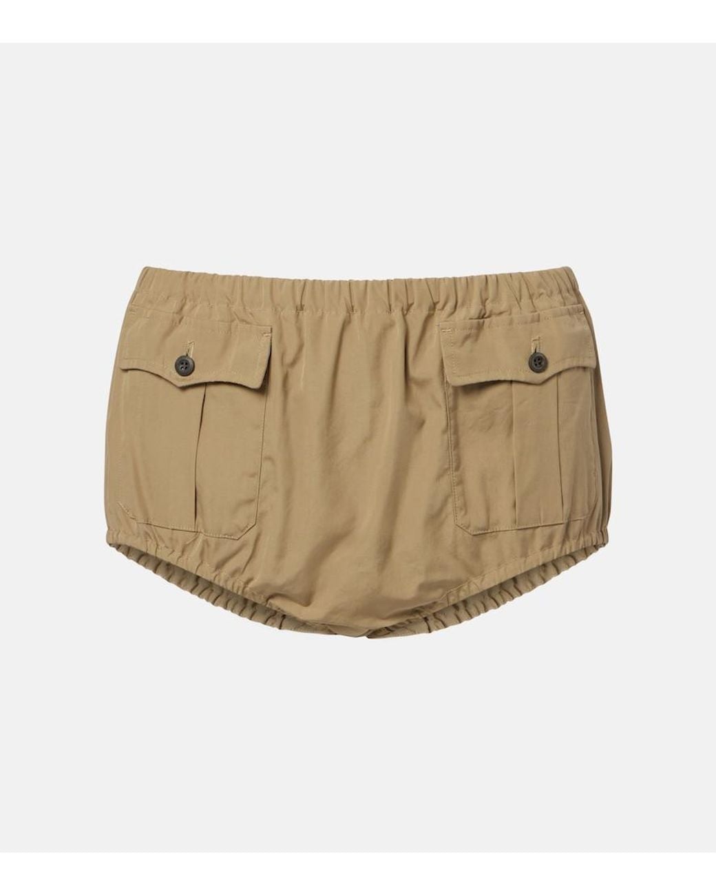 Prada Natural Cotton Poplin Shorts