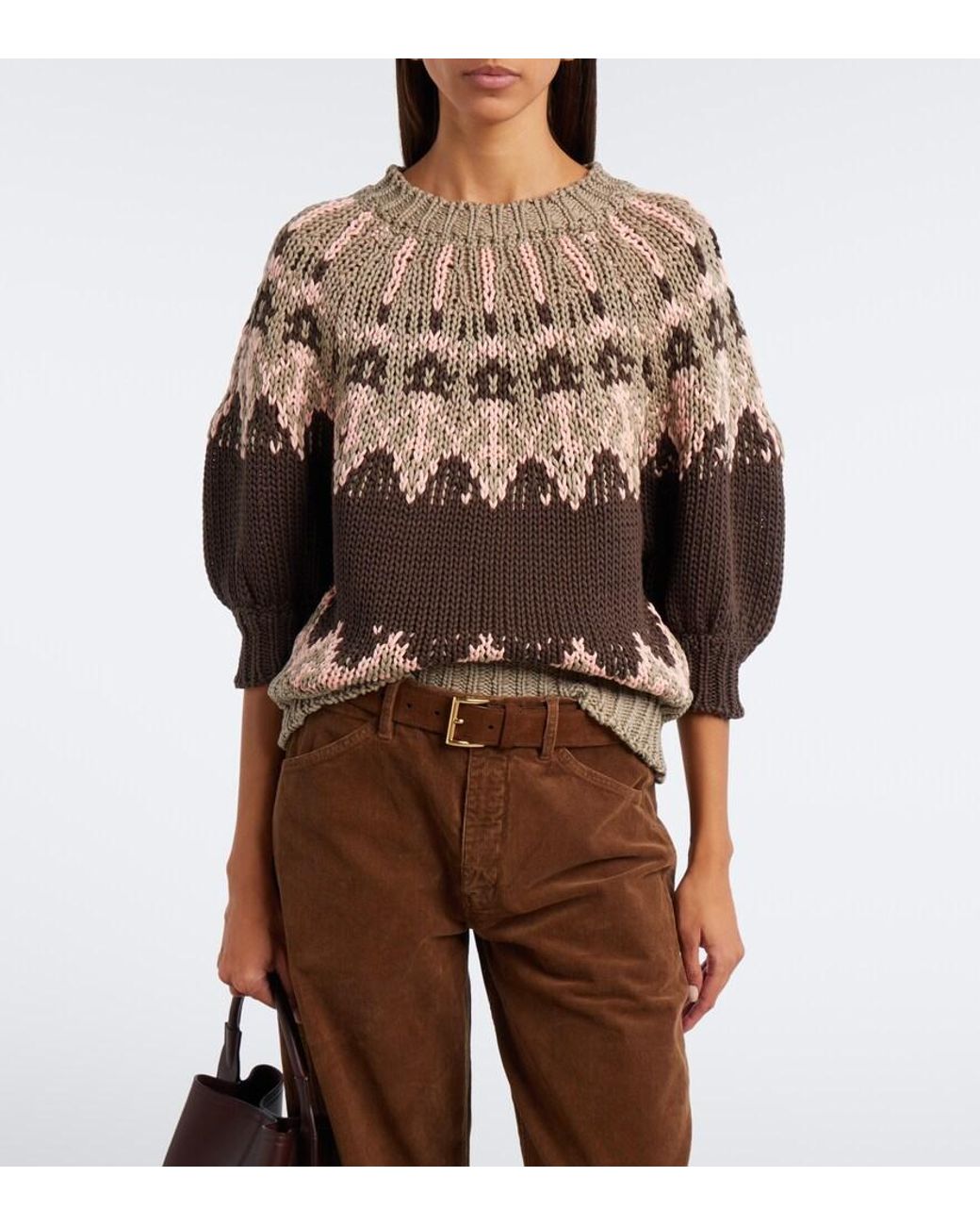 Altuzarra Multicolor Marty Fair Isle Cotton Sweater
