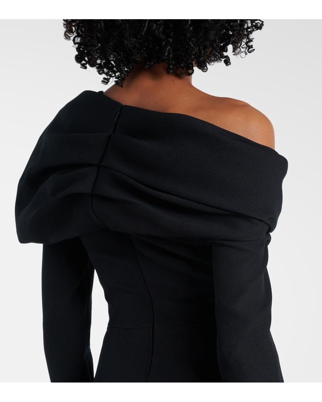 Safiyaa Black Draped Gown