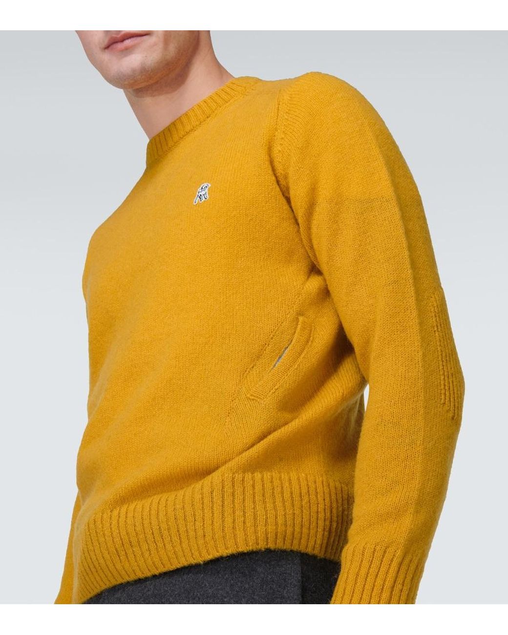 Undercover Yellow Wool Sweater for men