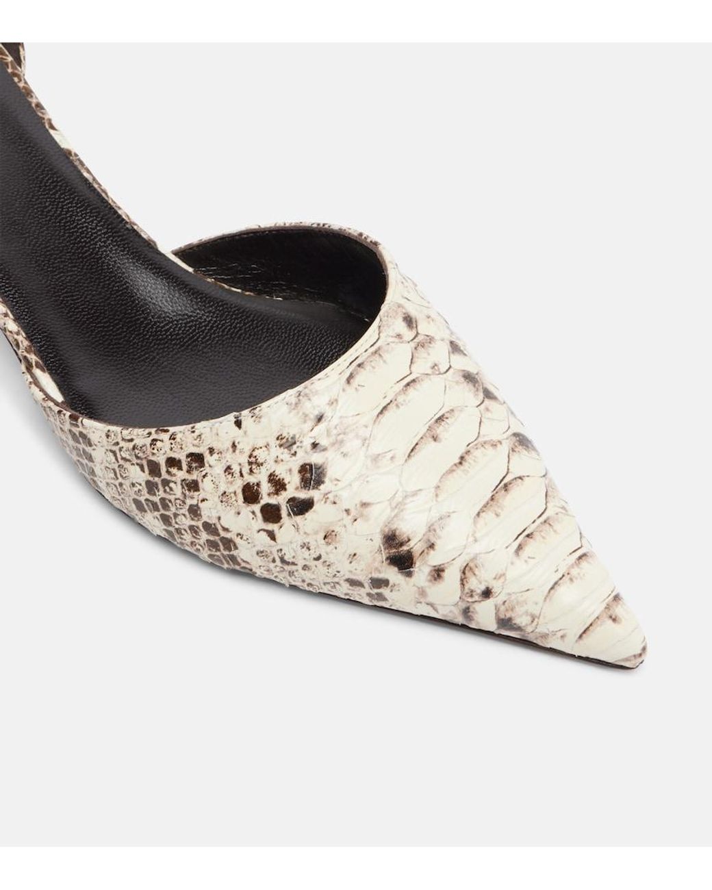 Le Monde Beryl Metallic Dakota Snake-Effect Leather Pumps