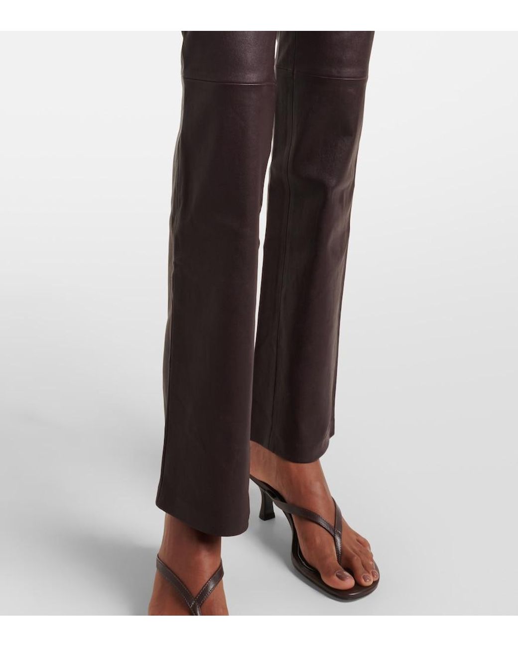 Stouls Purple Jp Long Flared Leather Leggings