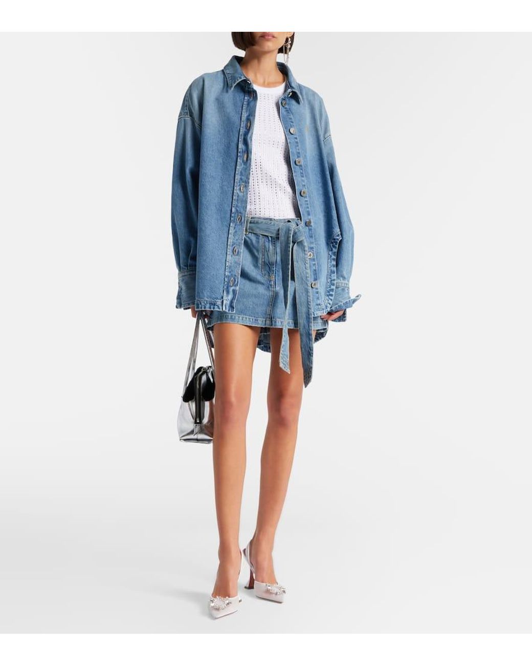 AMINA MUADDI White Begum 95 Mesh Slingback Pumps