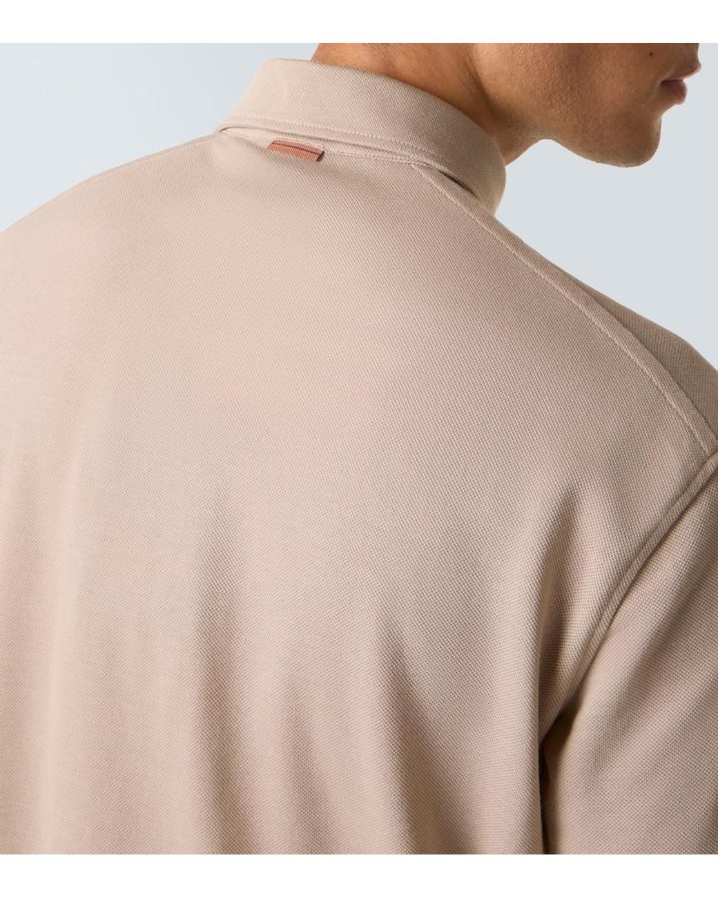 Polo De Algodon Zegna de hombre de color Natural