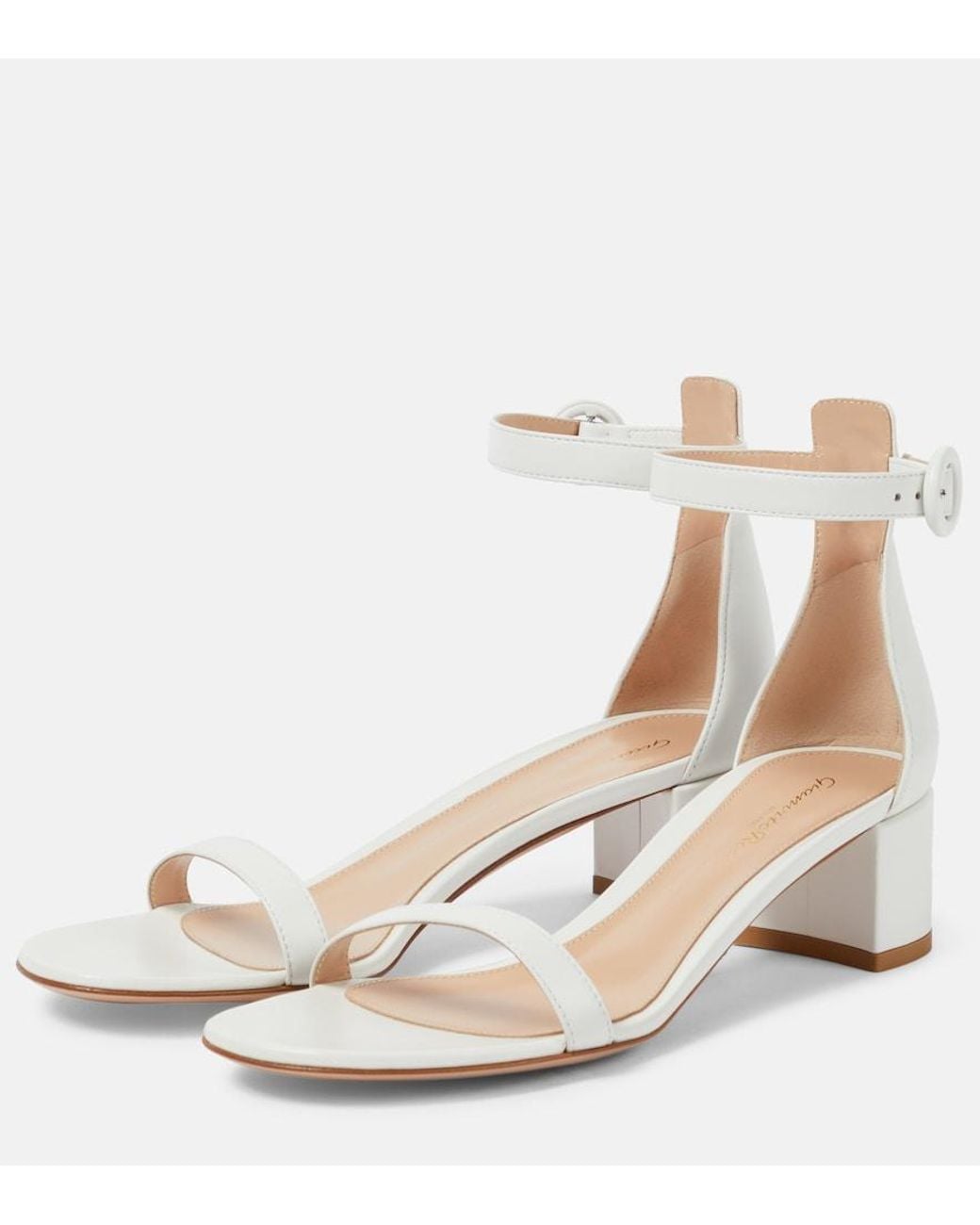Gianvito Rossi White Gaeta 45 Leather Sandals
