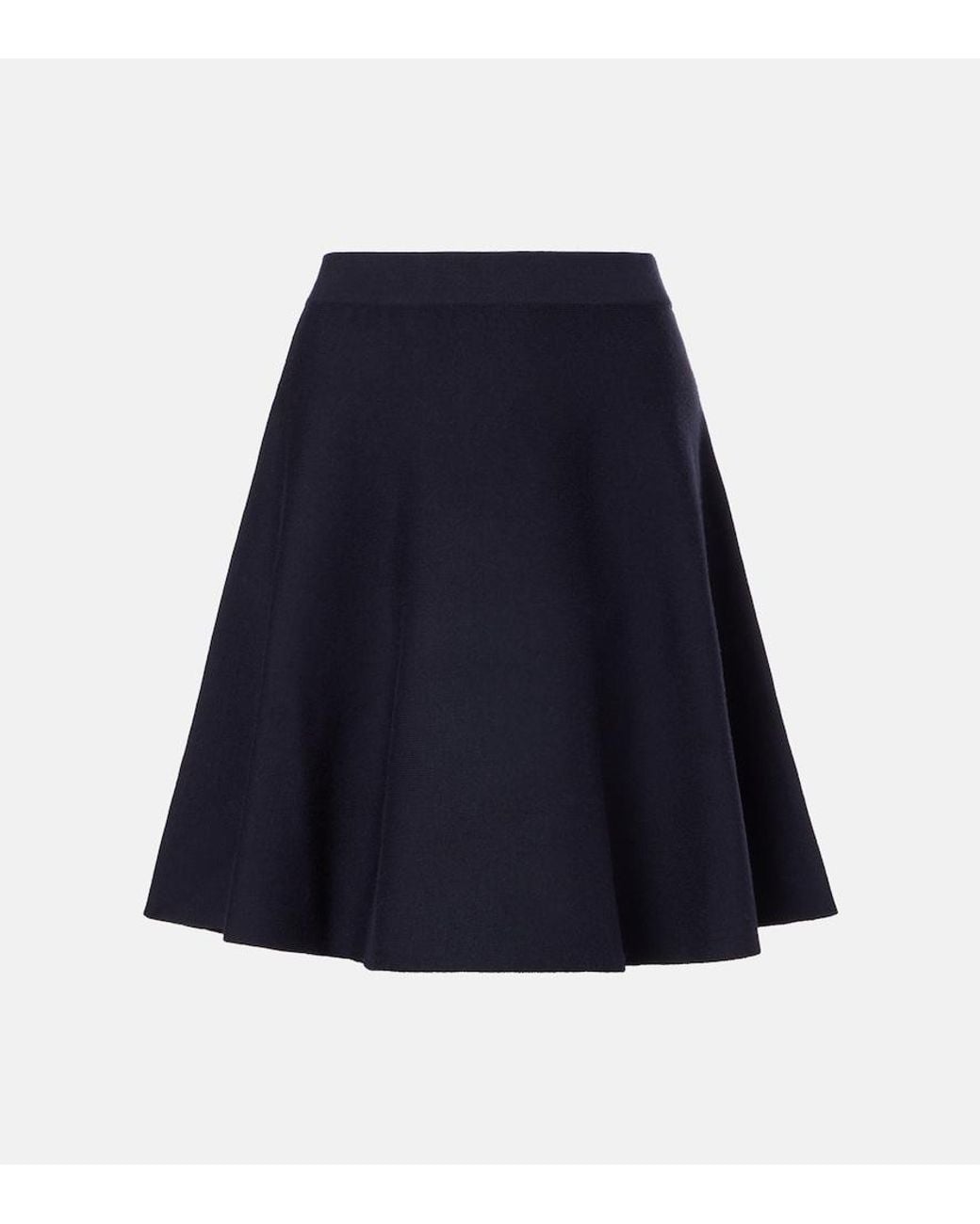 Max Mara Blue Ubalda Virgin Wool Miniskirt