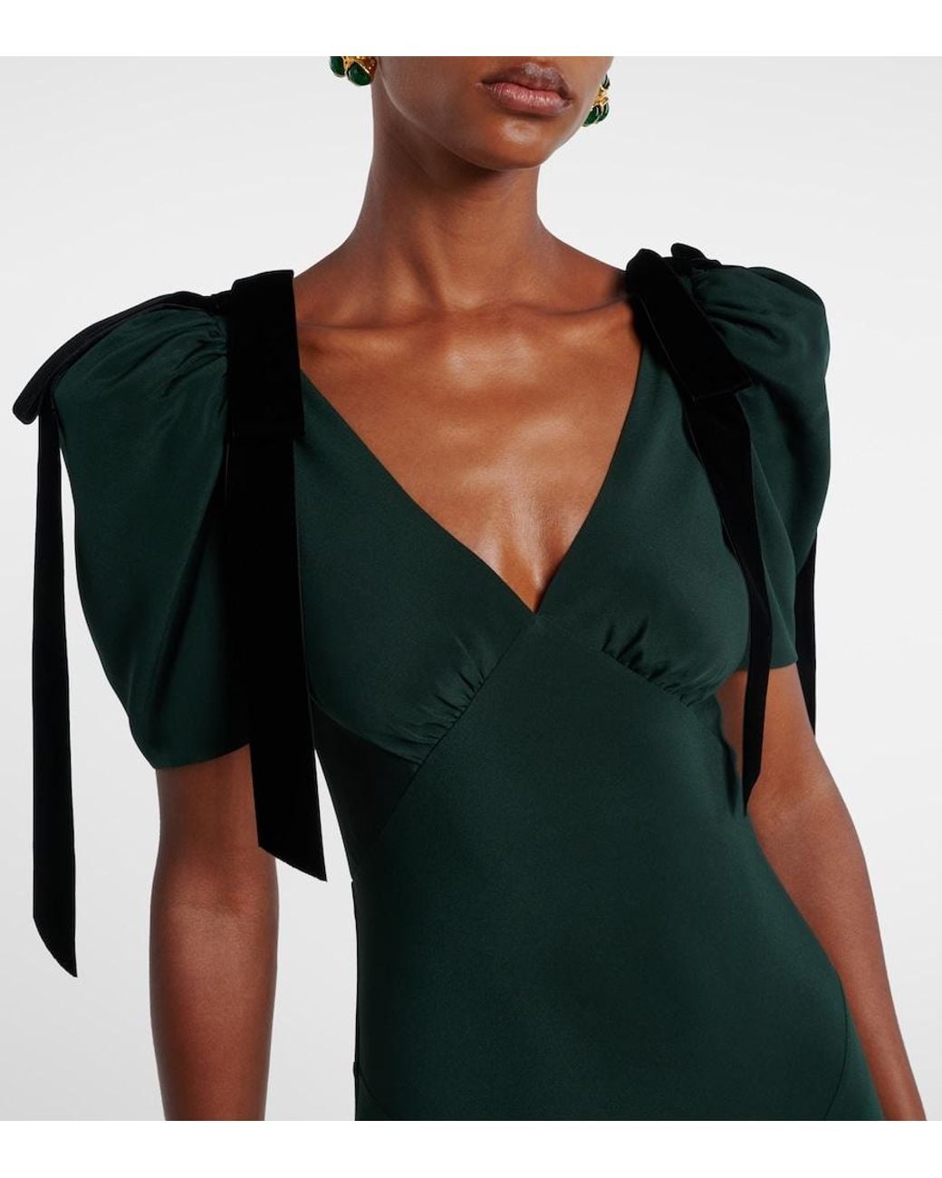 Rodarte Black Bow-Detail Silk Cocktail Dress