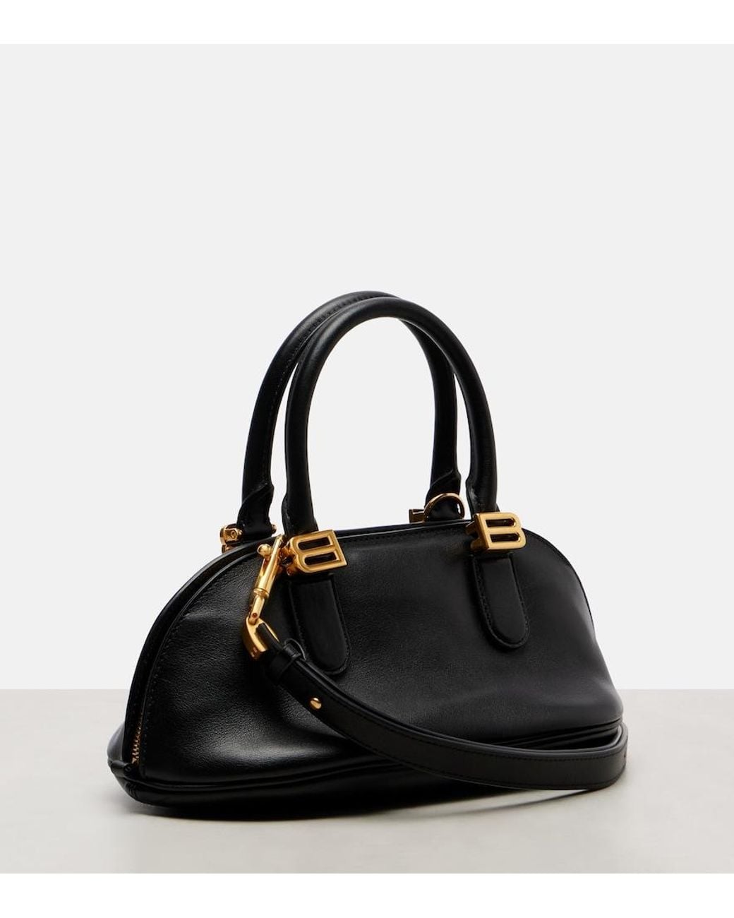 Balenciaga Black Bolero Mini Leather Top-Handle Bag