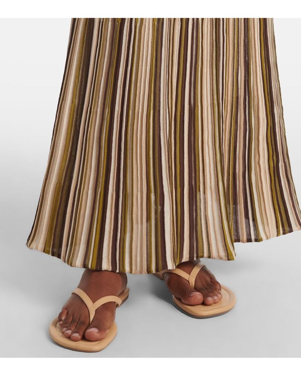 Faithfull The Brand Natural Citara Plisse Cotton-Blend Maxi Skirt