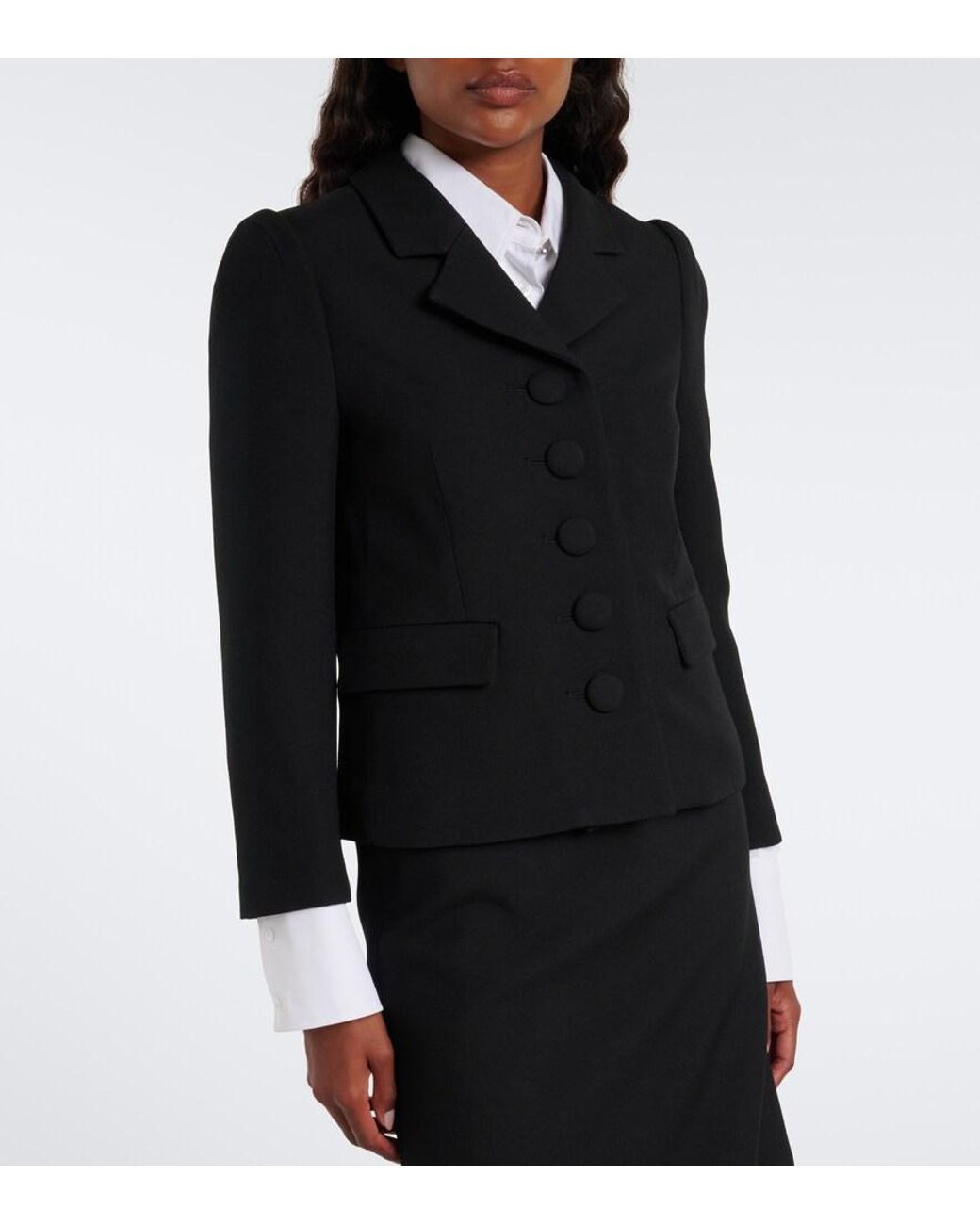 ShuShu/Tong Black Wool And Silk Jacket