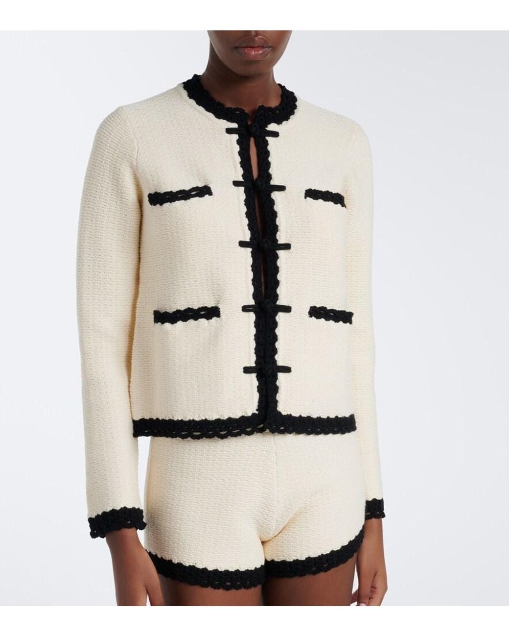 Posse Natural Hattie Crochet-Trimmed Jacket