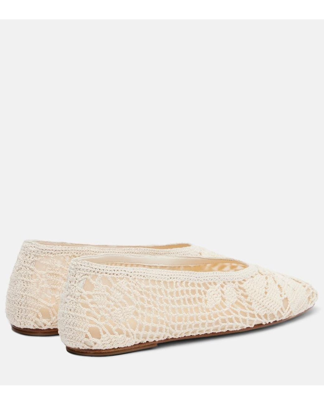 Magda Butrym Natural Crochet Ballet Flats