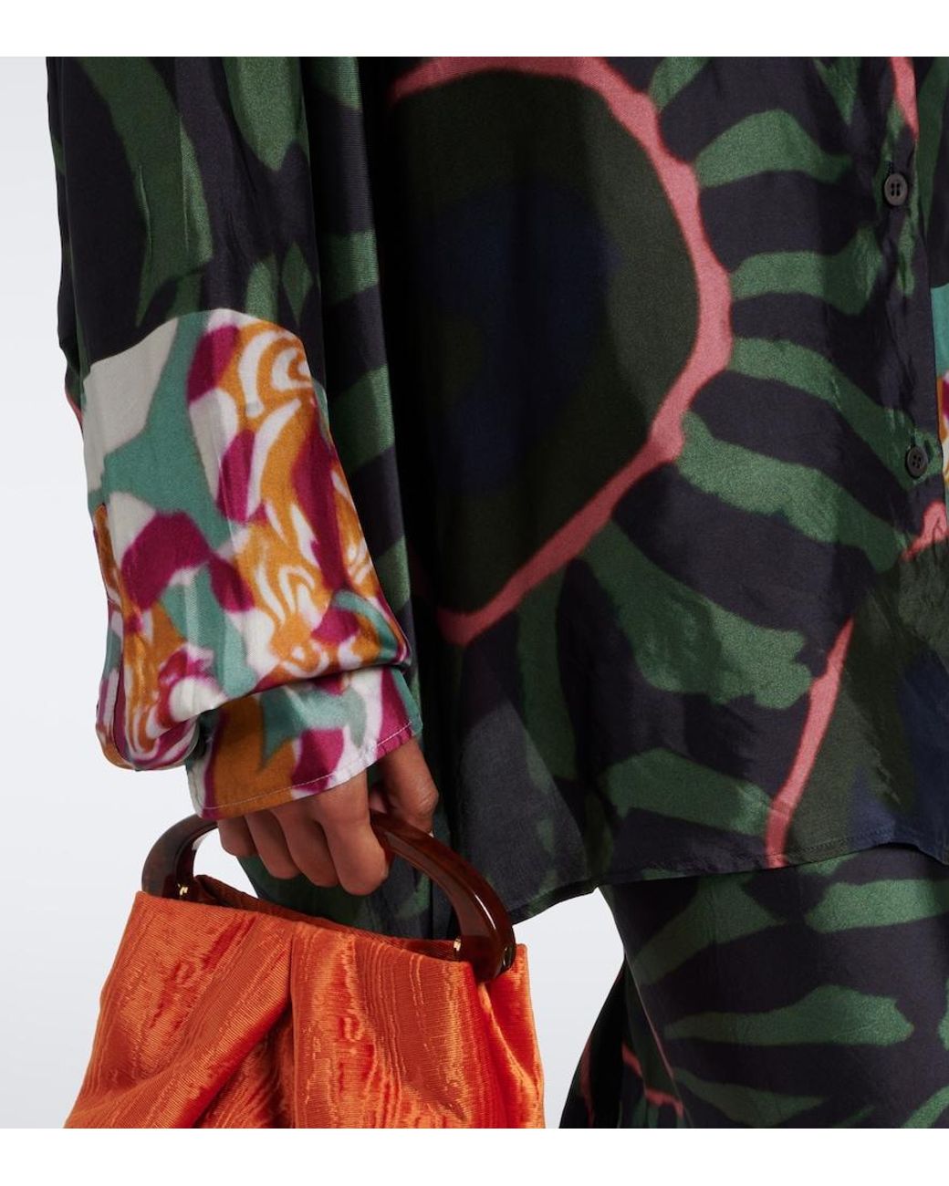 Dries Van Noten Black Printed Twill Shirt