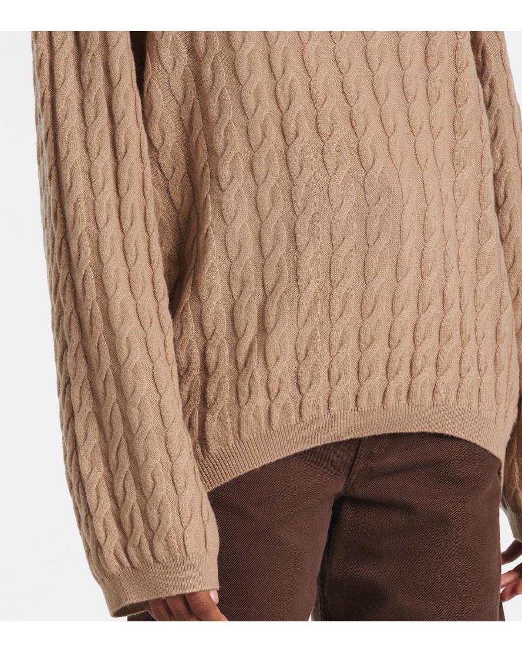 Jardin Des Orangers Natural Cable-Knit Wool And Cashmere Sweater