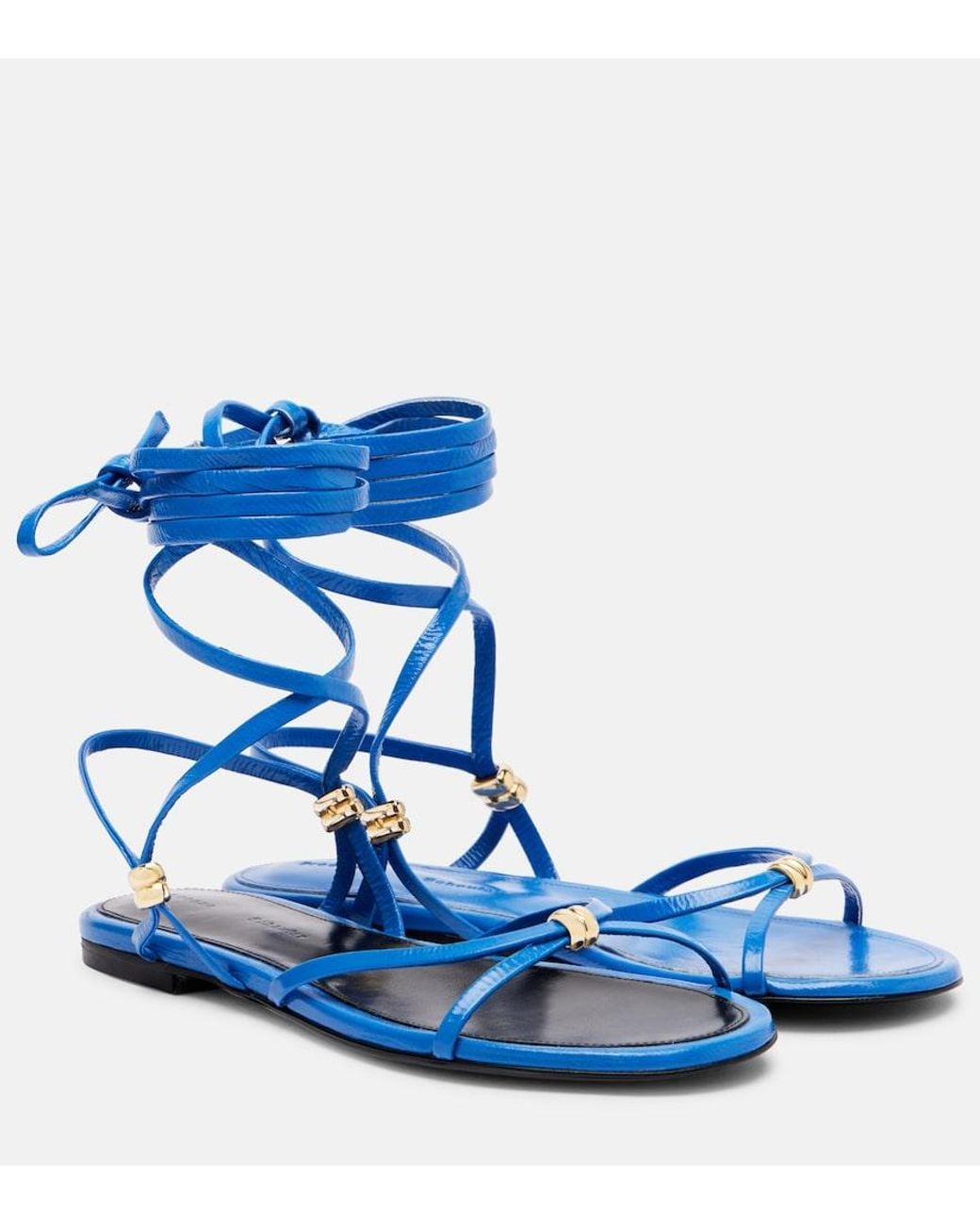 Proenza Schouler Blue Coil Leather Sandals