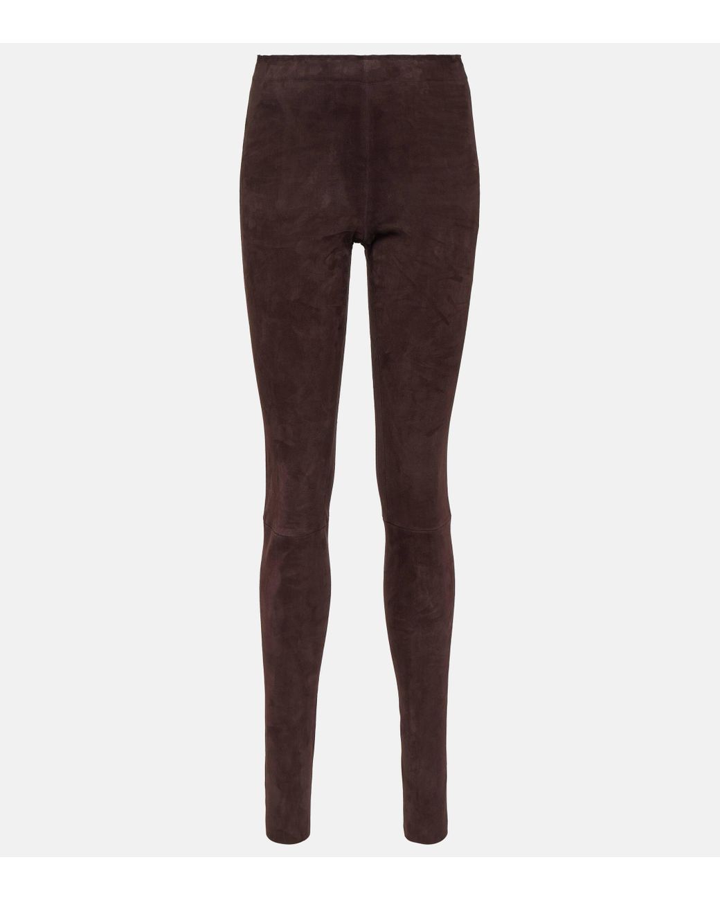 Stouls Carolyn Suede leggings in Brown Lyst UK
