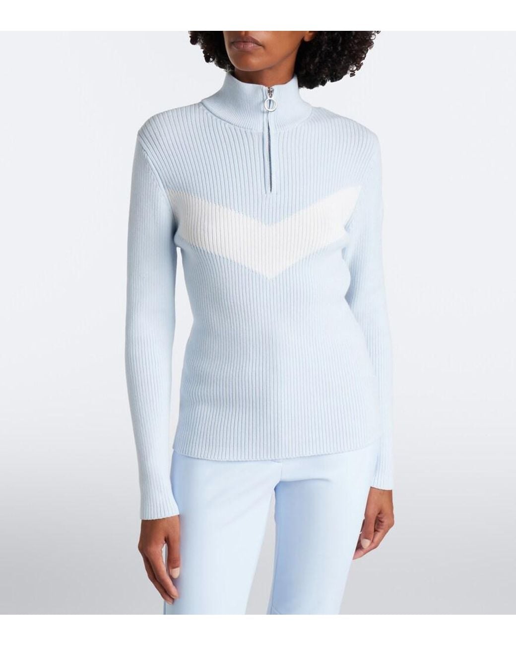 Fusalp White Andromede B Chevron Ski Top