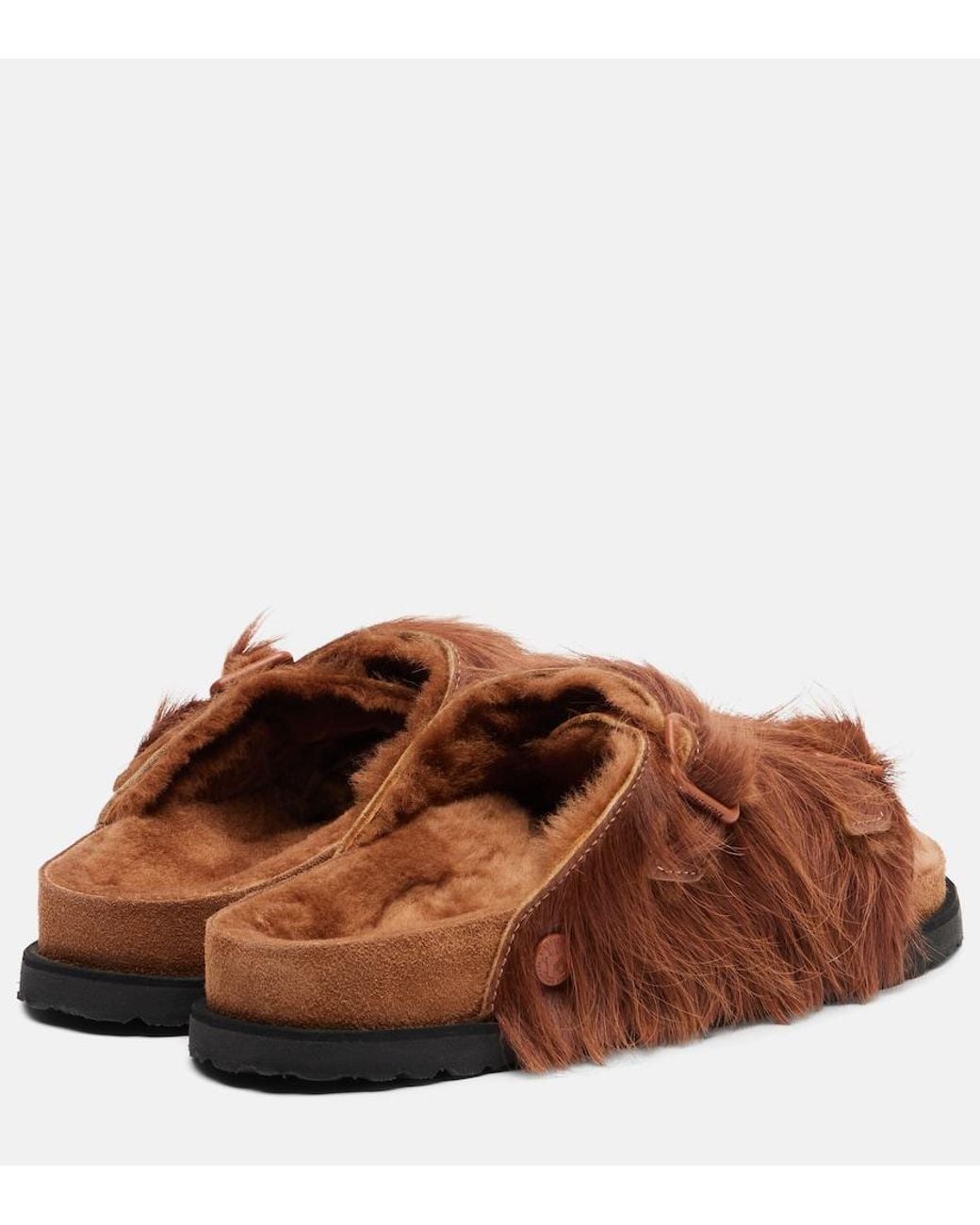 Birkenstock Brown Zurich Shearling Slides