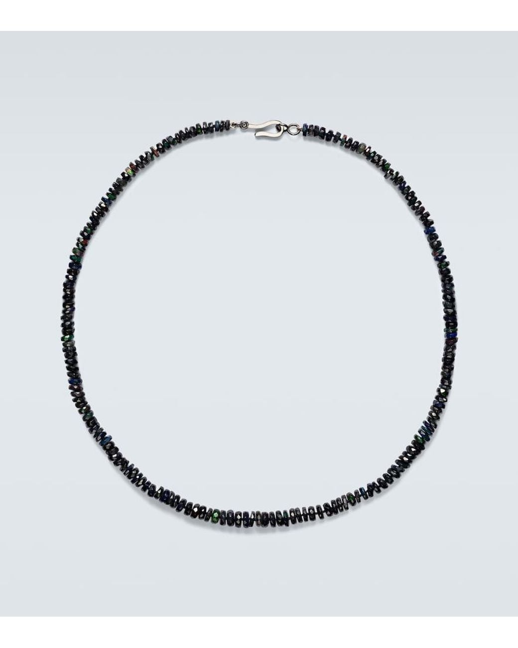 Ileana Makri Metallic 9Kt Beaded Necklace With Opals for men