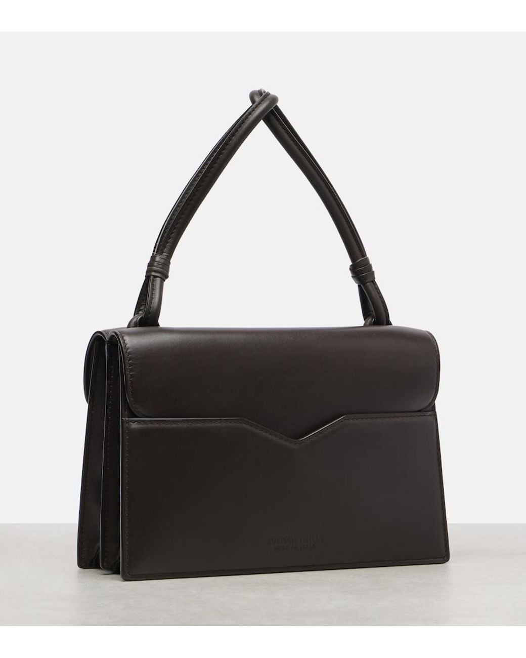 Bottega Veneta Black Knot Lock Small Leather Crossbody Bag