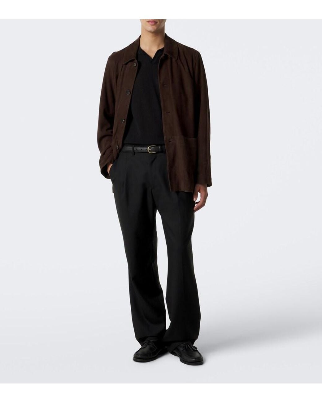 Saman Amel Black David Cashmere And Silk Polo Sweater for men