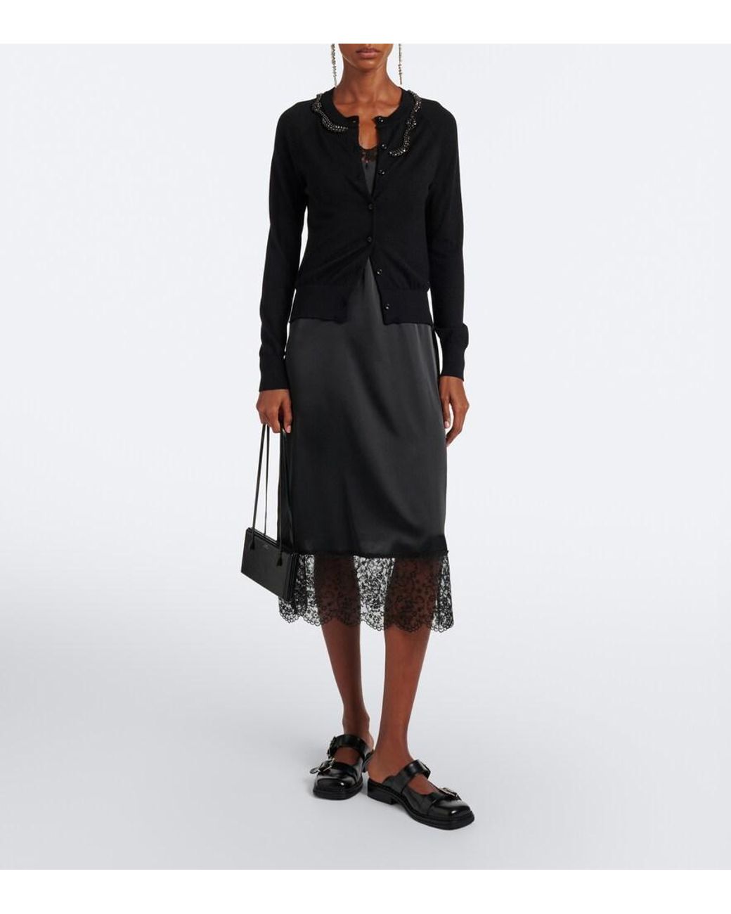 Simone Rocha Black Leather Mules