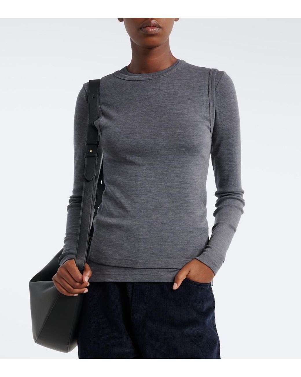 Rohe Gray Layered Wool Sweater