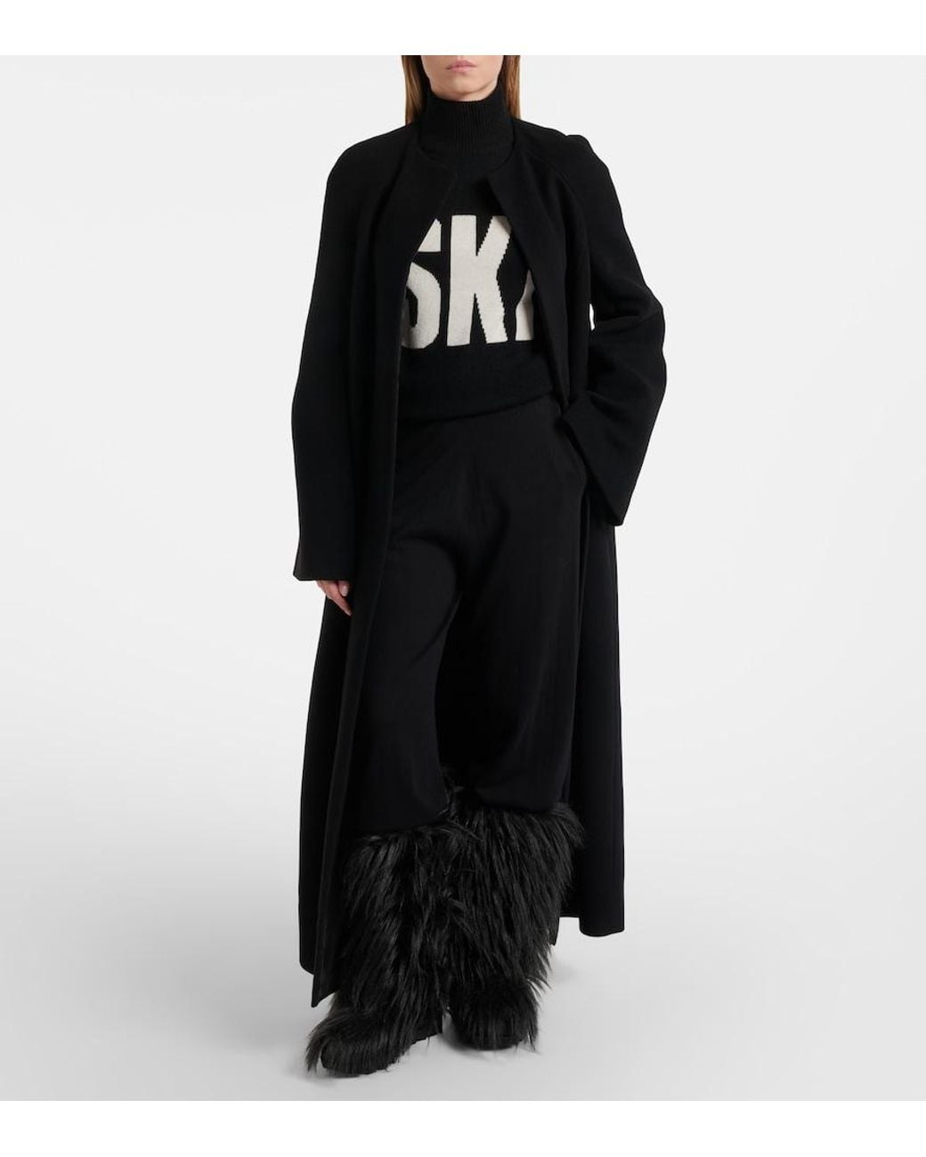 Goldbergh Black Wool-Blend Turtleneck Sweater