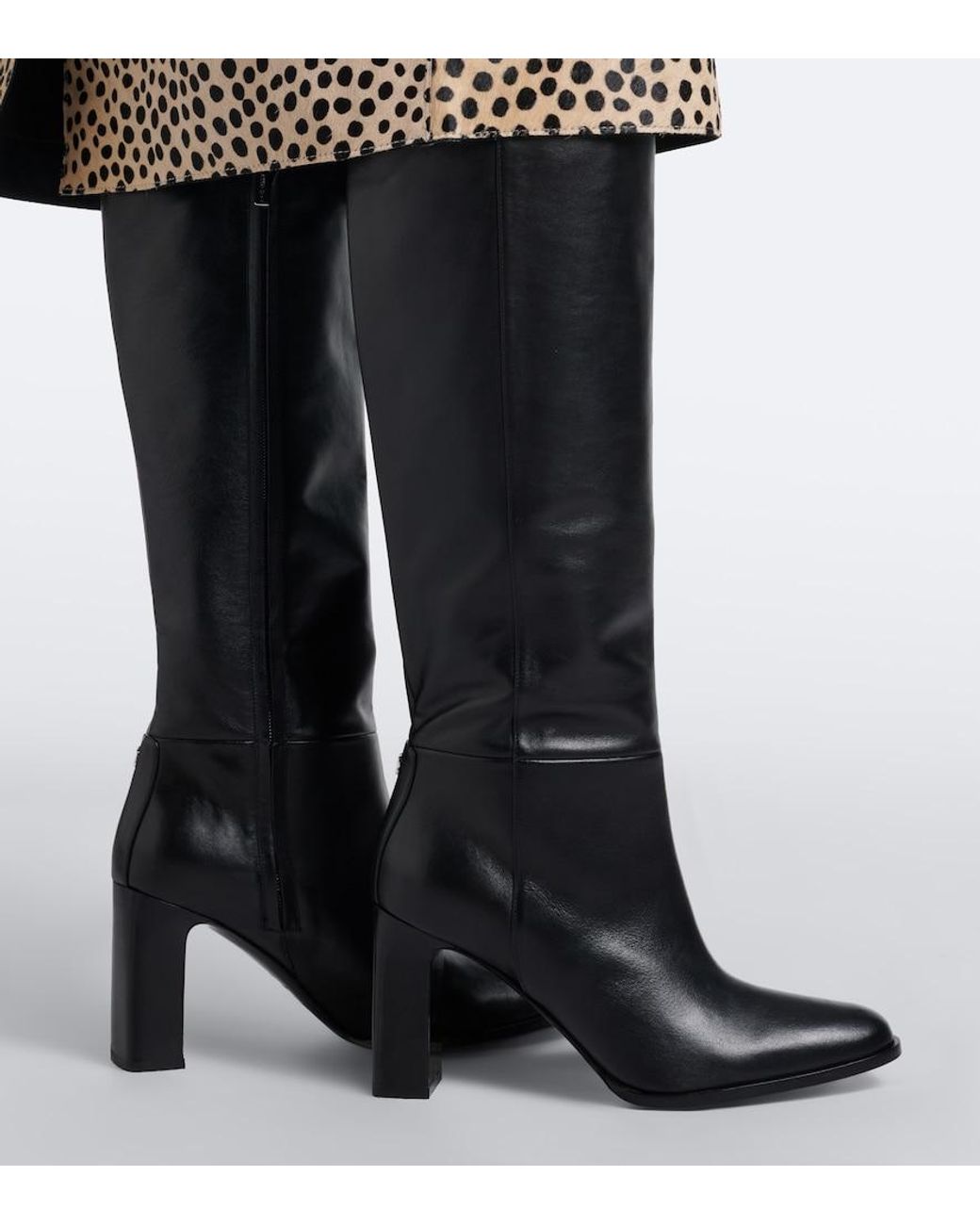 Jimmy Choo Black Bibi Leather Knee-High Boots