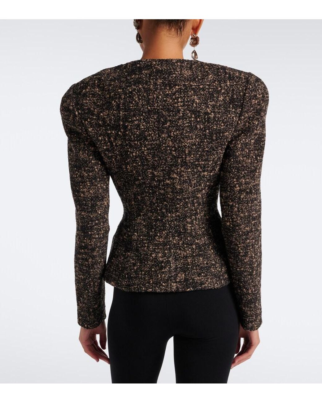 Magda Butrym Black Wool And Cashmere-Blend Boucle Jacket