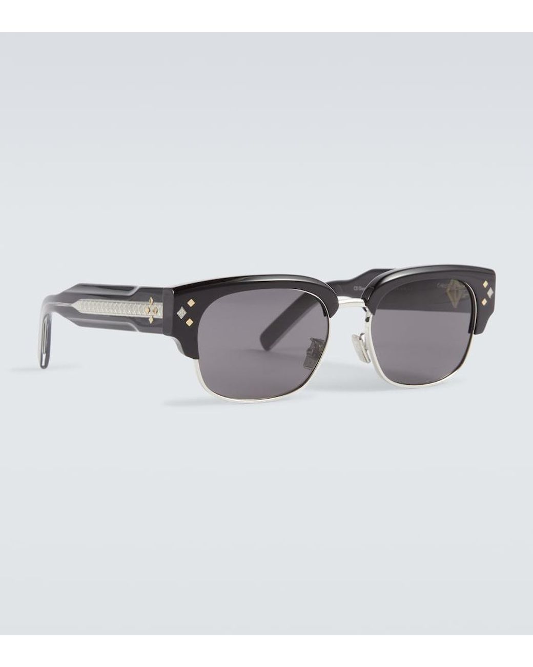 Dior Brown Cd Diamond C1U Square Sunglasses for men