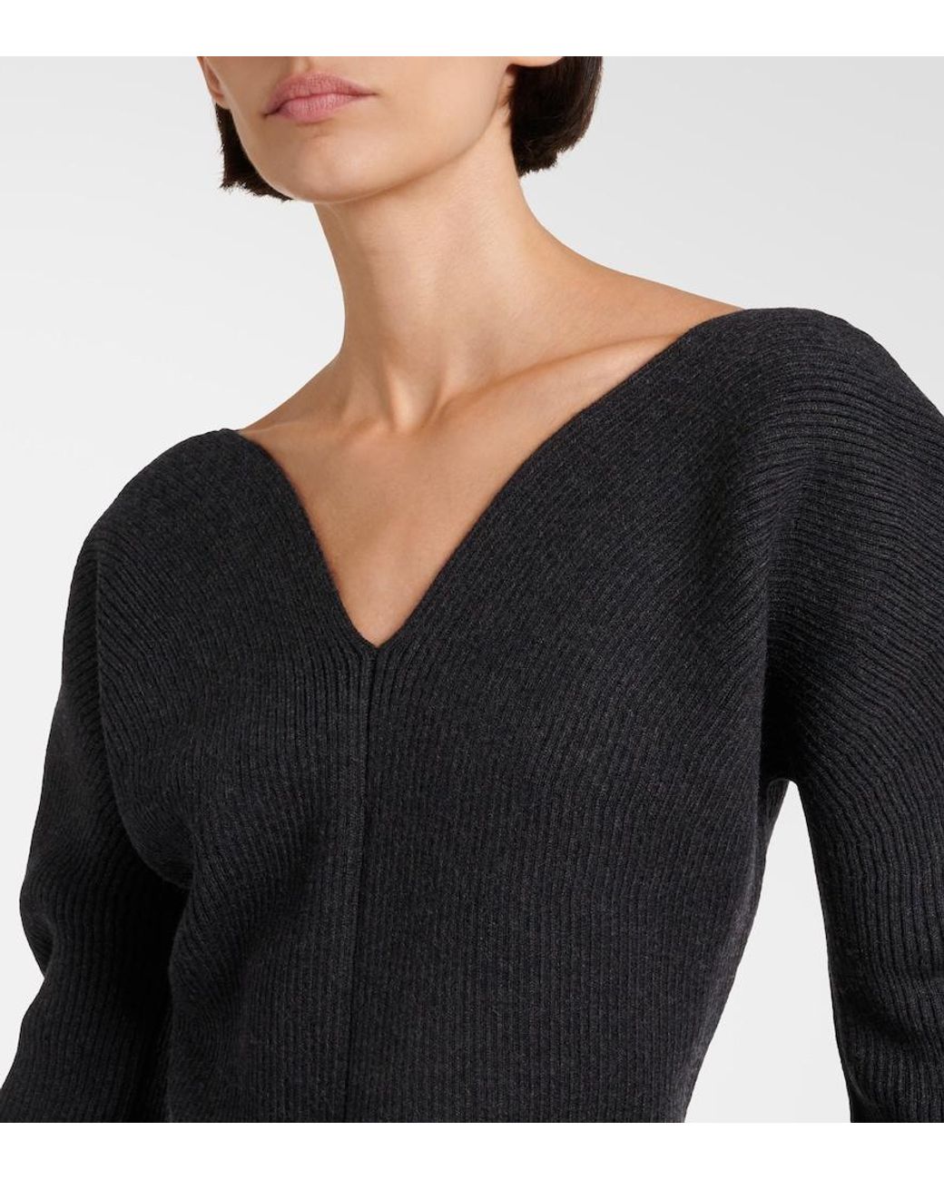 Alaïa Blue Heart Wool-Blend Sweater