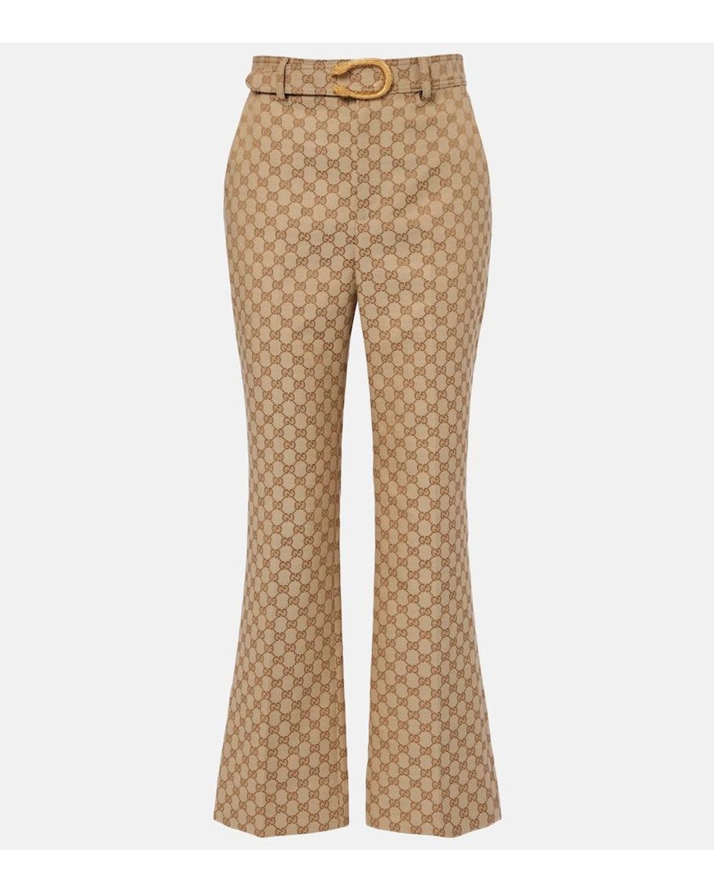 Pantaloni Flared di Gucci in Natural