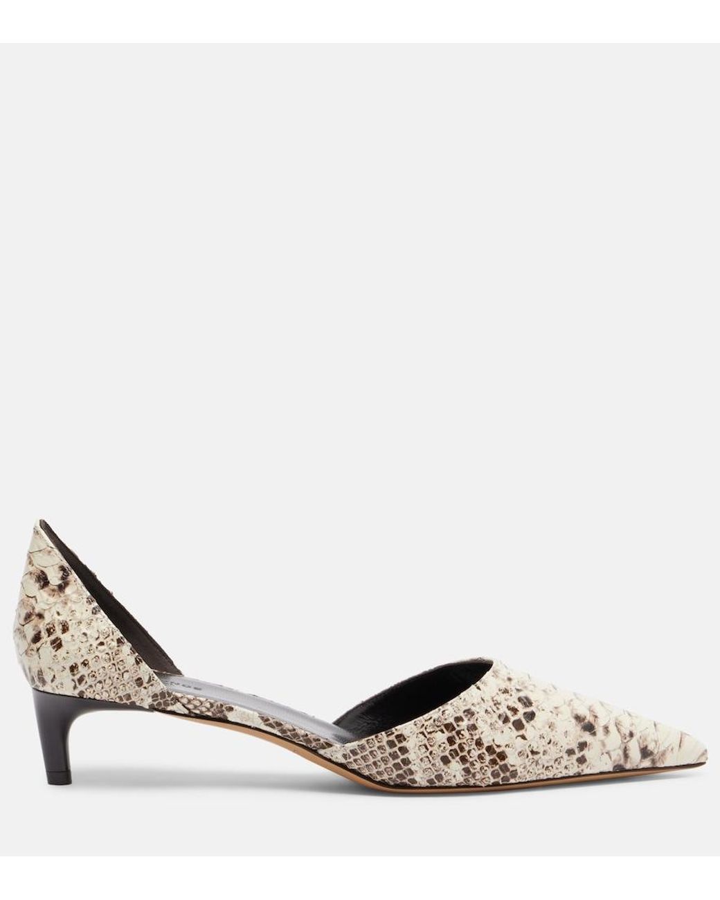 Le Monde Beryl Metallic Dakota Snake-Effect Leather Pumps
